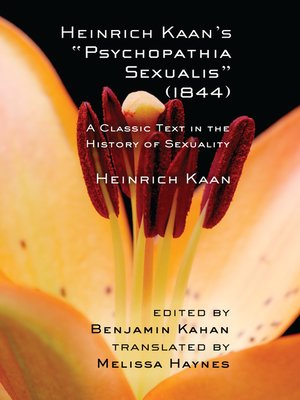 cover image of Heinrich Kaan's "Psychopathia Sexualis" (1844)